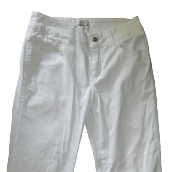 WHITE HOUSE BLACK MARKET BLANC women's size 4 97% cotton white capri pants - Picture 3 of 14
